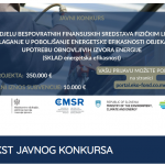 FOND ZA ZAŠTITU ŽIVOTNE SREDINE (EKO-FOND) RASPISUJE JAVNI KONKURS ZA DODJELU BESPOVRATNIH FINANSIJSKIH SREDSTAVA FIZIČKIM LICIMA,  ZA ULAGANJE U POBOLJŠANJE ENERGETSKE EFIKASNOSTI OBJEKATA I UPOTREBU OBNOVLJIVIH IZVORA ENERGIJE
